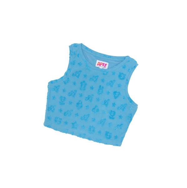 Kamizelki Damskie A BATHING APE Bape Cropped Pattern Głęboka Niebieskie | MBGT-24168
