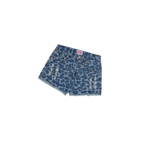Szorty Damskie A BATHING APE Bape Graphic Denim Denim | IUGS-38416
